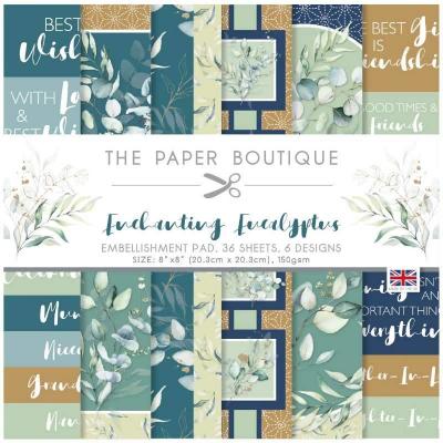 The Paper Boutique Enchanting Eucalyptus Designpapier - Paper Embellishments Pack