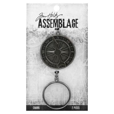 Idea-ology Tim Holtz Embellishments - Compass And Monocle