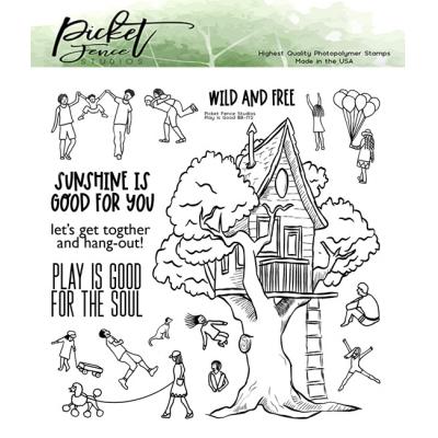 Picket Fence Studios Clear Stamp - Play Is Good