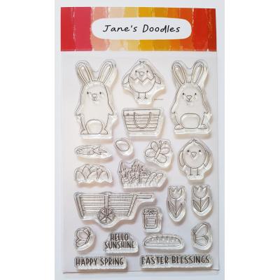 Jane's Doodles Clear Stamps - Spring Picnic