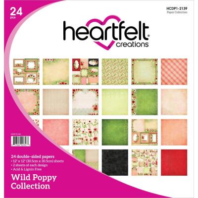 Heartfelt Creations Designpapier - Wild Poppy