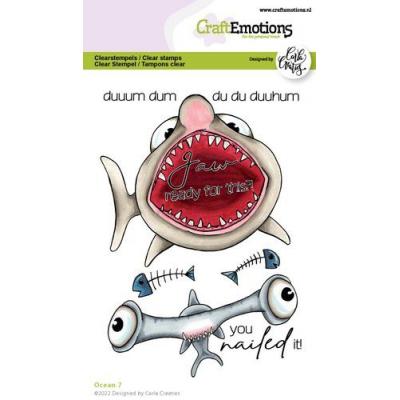CraftEmotions Carla Kate Creaties Clear Stamps - Hai