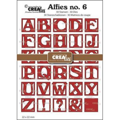 Crealies Alfies Stanzschablonen - Buchstaben in Quadraten