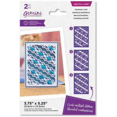 Gemini Ribbon Threading Create-a-Card Dies - Diagonal Lace