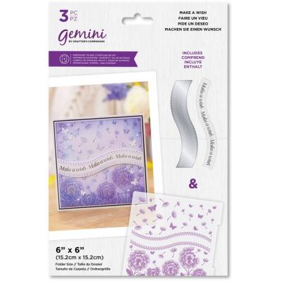 Gemini Embossing Folder, Stamp & Die - Make A Wish