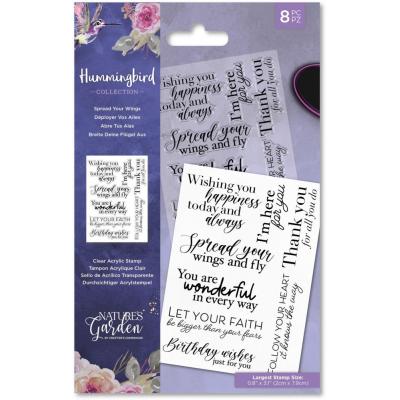 Crafter's Companion Hummingbird Clear Stamps - Spread Your Wings