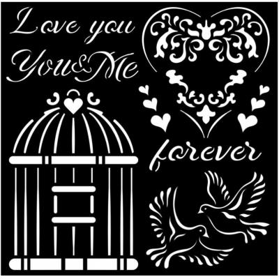 Stamperia You And Me Stencil - Love Me
