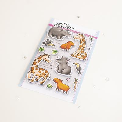 Heffy Doodle Clear Stamps - Two By Two Safari Animals