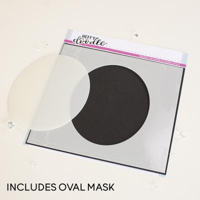 Heffy Doodle Stencil - Oval Masquerade
