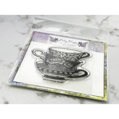 Fairy Hugs Clear Stamp - Stacked Teacups