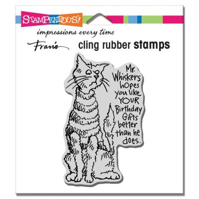 Stampendous Cling Stamp - Whiskers Gift