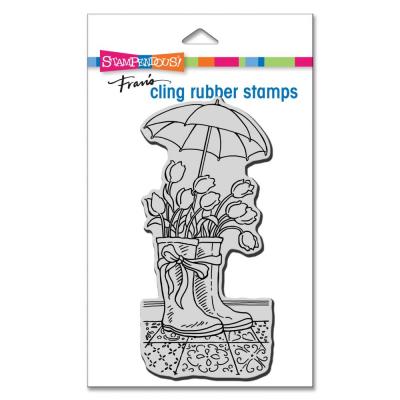 Stampendous Cling Stamp - Mini Tulip Wellies