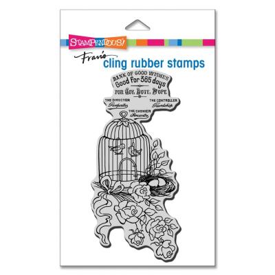 Stampendous Cling Stamp - Mini Birdhouse Bank