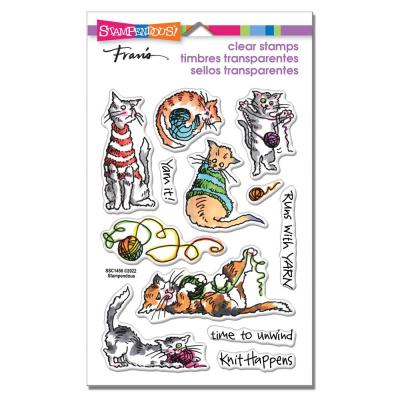 Stampendous Clear Stamps - Cat Knit Capers
