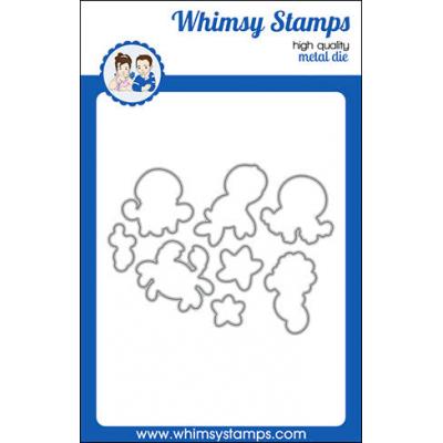 Whimsy Stamps Krista Heij-Barber Outlines Die Set - Baby Sea Creatures