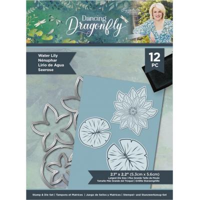 Crafter's Companion Dancing Dragonfly Stamp & Die - Water Lily