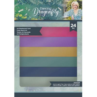 Crafter's Companion Dancing Dragonfly Spezialpapiere - Luxury Pearlescent Card Pack