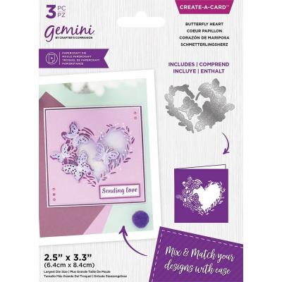 Gemini Floral Aperture Create-a-Card Dies - Butterfly Heart