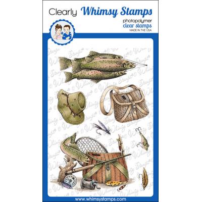 Whimsy Stamps DoveArt Studios Clear Stamps - Fishing Fanatics