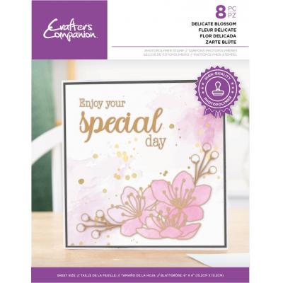 Crafter's Companion Outline Floral Clear Stamps - Delicate Blossom