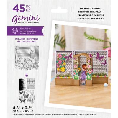 Gemini 3D Scene Builder Stamp & Die - Butterfly Borders