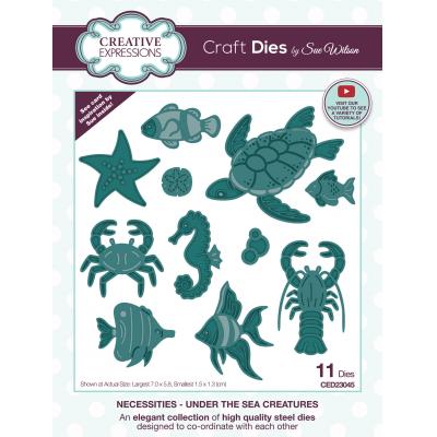 Creative Expressions By Sue Wilson Craft Dies - Under The Sea Creatures