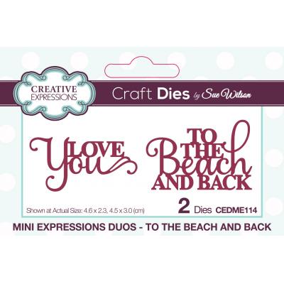 Creative Expressions By Sue Wilson Craft Dies - To The Beach And Back