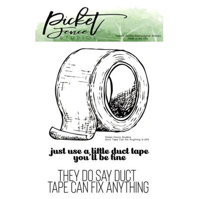 Picket Fence Studios Clear Stamps - Duct Tape Can Fix Anything