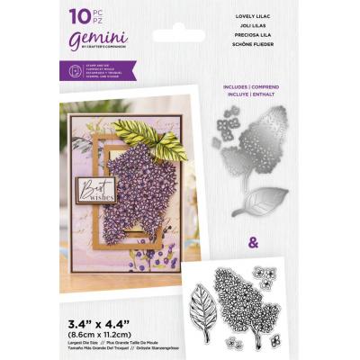 Gemini Decoupage Flower Stamp & Die - Lovely Lilac