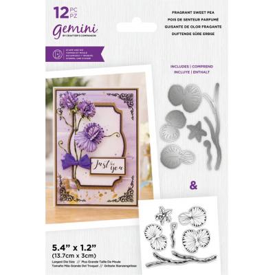 Gemini Decoupage Flower Stamp & Die - Fragrant Sweet Pea