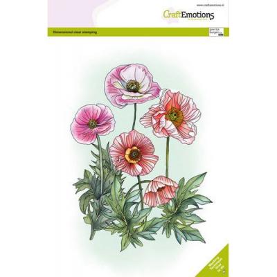 CraftEmotions Clear Stamp - Mohn