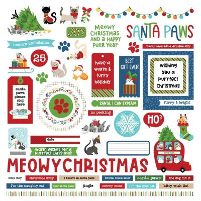 PhotoPlay Santa Paws Sticker - Elements Cat