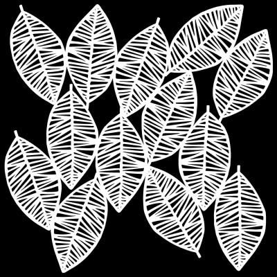 The Crafter's Workshop Stencil - Striped Leaves