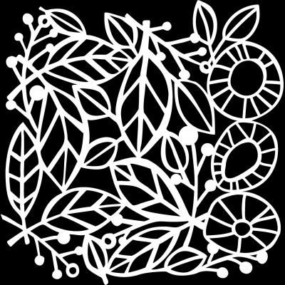 The Crafter's Workshop Stencil - Leafy Collage