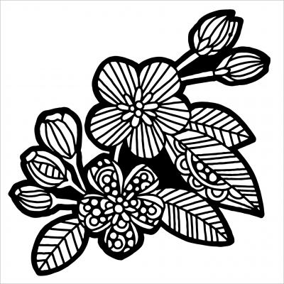 The Crafter's Workshop Stencil - Apple Blossom
