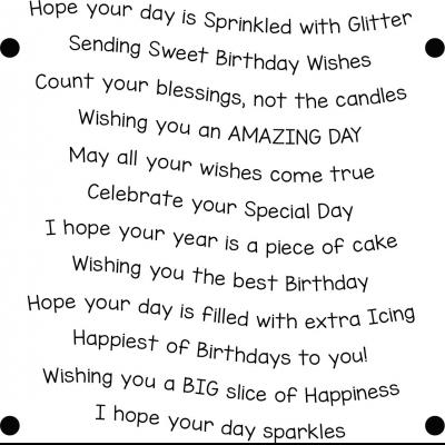 LDRS Creative Clear Stamps - Creative Sweet Birthday Wishes Stack