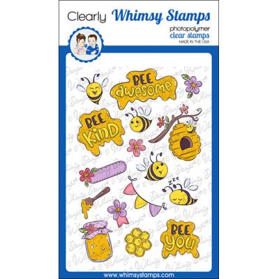 Whimsy Stamps Krista Heij-Barber Clear Stamps - Bee Awesome