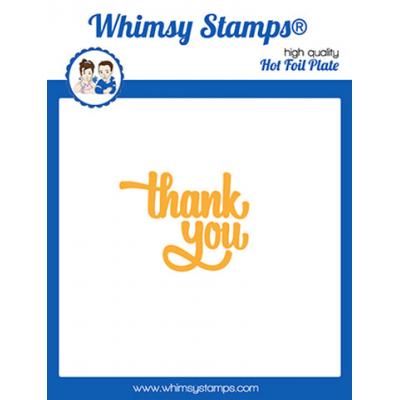 Whimsy Stamps Deb Davis Hotfoil Stamp - Thank You