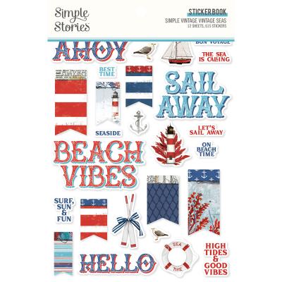 Simple Stories Vintage Seas Sticker - Sticker Book