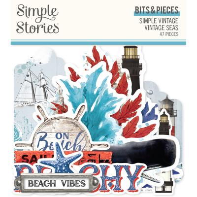 Simple Stories Vintage Seas Die Cuts - Bits & Pieces Journal