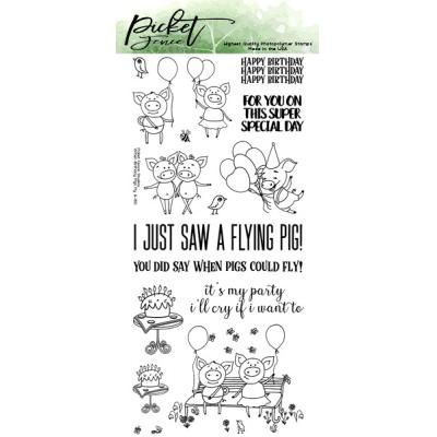 Picket Fence Studios Clear Stamps - When Birthday Pigs Fly