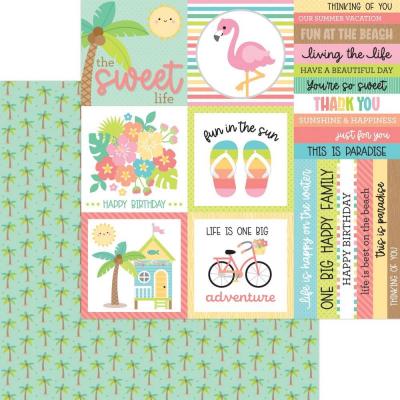 Doodlebug Seaside Summer Designpapier - Palm Beach