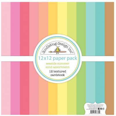 Doodlebug Seaside Summer Cardstock - Textured Cardstock