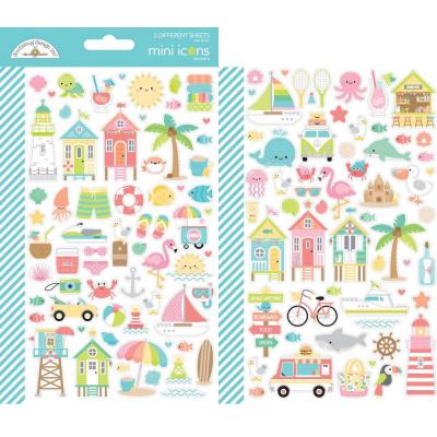 Doodlebug Seaside Summer Sticker - Mini Cardstock Stickers