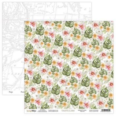 ScrapBoys Travelers Designpapier - Tropische Blumen