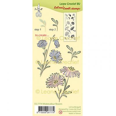Leane Creatief Clear Stamps - Aquarell Blumen