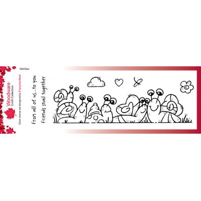 Creative Expressions Woodware Slimline Clear Stamps - The Snail Family