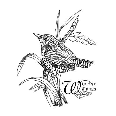 Crafty Individuals Rubber Stamp - W Is For Wren