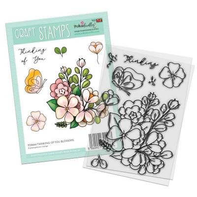 Polkadoodles Clear Stamps - Thinking Of You Blossom Flower