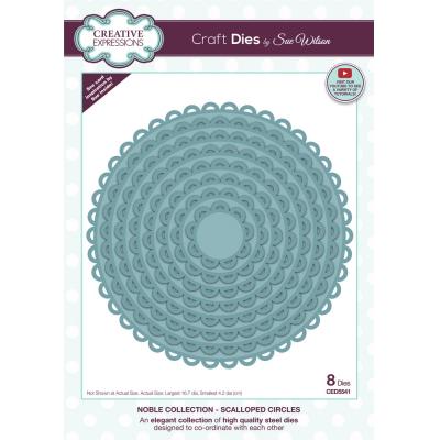 Creative Expressions Sue Wilson Noble Collection Craft Dies - Scalloped Circles